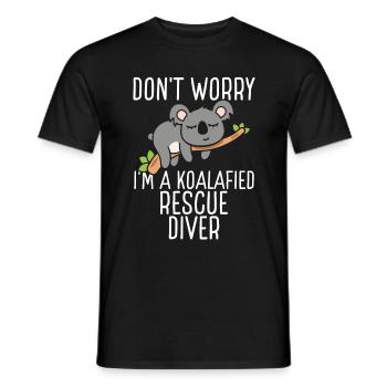 Koalafied Rescue Diving Instructor Koala Dive - Männer T-Shirt - Schwarz - Vorne - AI Model Male 178 light (178cm)