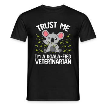 Veterinary Technician Koalafied Veterinarian - Männer T-Shirt - Schwarz - Vorne - AI Model Male 178 light (178cm)