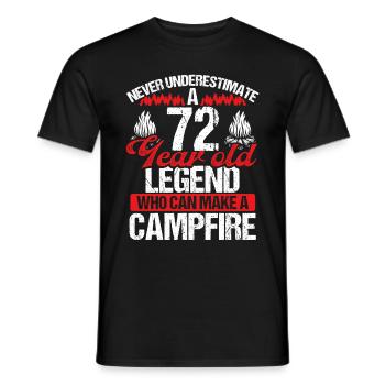 72 Year Old Camper Scouting Scout 72 Birthday - Men's T-Shirt - black - Front - AI Model Male 178 light (178cm)