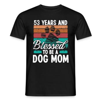 53 ans Chien Maman 53 Anniversaire Rétro Chien Mère - T-shirt homme - noir - Devant - AI Model Male 178 light (178cm)