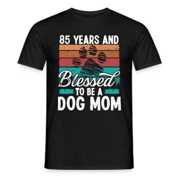 Chien de 85 ans Maman 85 Anniversaire Rétro Chien Mère - T-shirt homme - noir - Devant - AI Model Male 178 light (178cm)