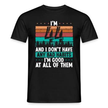 44 Year Old Birthday Funny Humor 44 Birthday - Männer T-Shirt - Schwarz - Vorne - AI Model Male 178 light (178cm)
