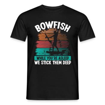Pêche à l’arc Pendant que vous dormez, nous les collons profondément - T-shirt homme - noir - Devant - AI Model Male 178 light (178cm)
