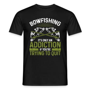 Bowfishing Addiction Airboat Bow Hunter Bowfisher - Männer T-Shirt - Schwarz - Vorne - AI Model Male 178 light (178cm)