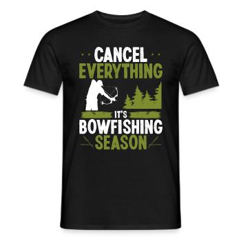 Bowfishing Season Airboat Bow Hunter Bowfisher - Men's T-Shirt - black - Front - AI Model Male 178 light (178cm)