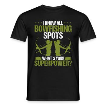 Bowfisher Fisherman Airboat Bowfishing Spot - Männer T-Shirt - Schwarz - Vorne - AI Model Male 178 light (178cm)