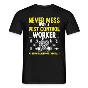 Pest Control Worker Animal Control Professional - Männer T-Shirt - Schwarz - Vorne - AI Model Male 178 light (178cm)