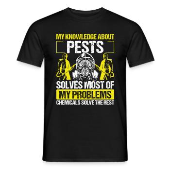 Pest Control Worker Animal Control Control Tech - Men's T-Shirt - black - Front - AI Model Male 178 light (178cm)