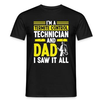 Temite Control Worker Dad Day Pest Worker Papa - Männer T-Shirt - Schwarz - Vorne - AI Model Male 178 light (178cm)