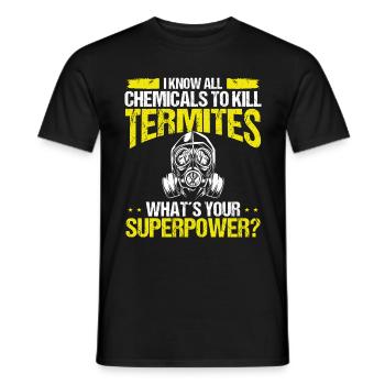 Termite Control Technician Pest Control Officer - Männer T-Shirt - Schwarz - Vorne - AI Model Male 178 light (178cm)