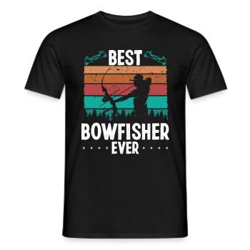 Bateau à l’arc Meilleur pêcheur à l’arc de tous les temps Chasseur à l’arc - T-shirt homme - noir - Devant - AI Model Male 178 light (178cm)