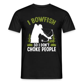 Bowfishing Archer Bow Hunter Fisherman Bowfisher - Männer T-Shirt - Schwarz - Vorne - AI Model Male 178 light (178cm)