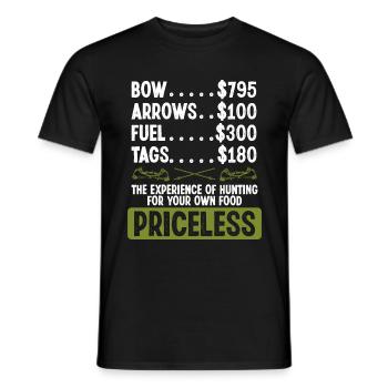 Fisherman Bow Hunter Bowfishing Bowfisher Fisher - Männer T-Shirt - Schwarz - Vorne - AI Model Male 178 light (178cm)