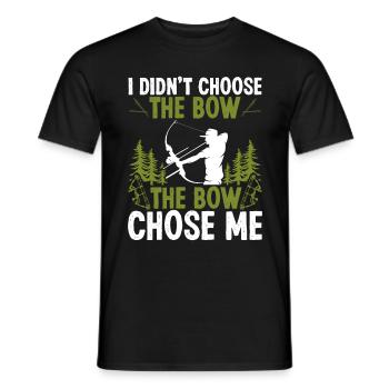 Bowfishing The Bowe Chose Me Fisherman Bowfisher - Men's T-Shirt - black - Front - AI Model Male 178 light (178cm)