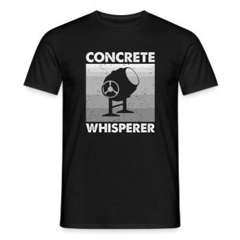 Chuchoteur de béton, drôle de travailleur du béton - T-shirt homme - noir - Devant - AI Model Male 178 light (178cm)