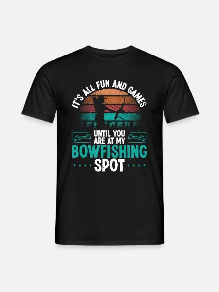 Bowfisher Fisherman Bowfishing Spot Bowfisher - Männer T-Shirt - Schwarz