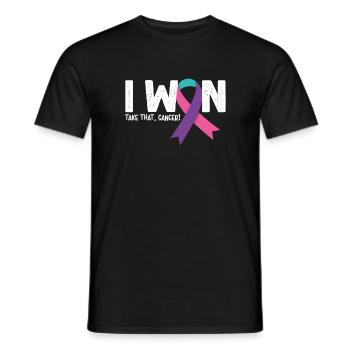I Won Cancer, Schilddrüsenkrebs - Männer T-Shirt - Schwarz - Vorne - AI Model Male 178 light (178cm)