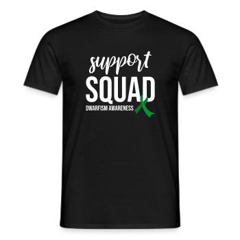 Support Squad, Grüne Schleife Zwergenwuchs - Männer T-Shirt - Schwarz - Vorne - AI Model Male 178 light (178cm)