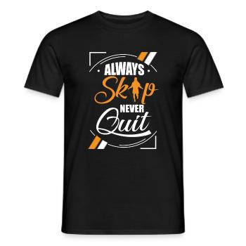Toujours sauter ne jamais abandonner - Amateurs de corde à sauter - T-shirt homme - noir - Devant - AI Model Male 178 light (178cm)