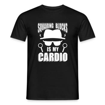 Squaring Blocks Is My Cardio, Verdeckter Ermittler - Männer T-Shirt - Schwarz - Vorne - AI Model Male 178 light (178cm)