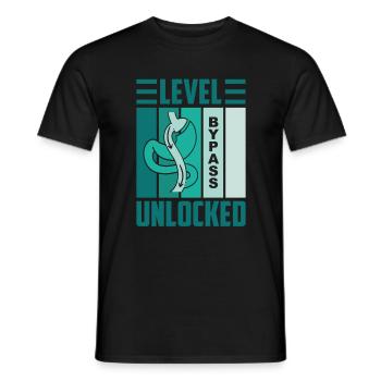 Level Gastric Bypass Unlocked, Operation Weight - Men's T-Shirt - black - Front - AI Model Male 178 light (178cm)