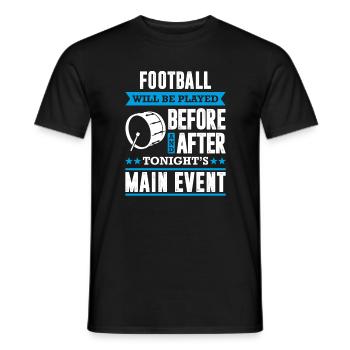 Funny Marching Band Season Bass Drum Player - Men's T-Shirt - black - Front - AI Model Male 178 light (178cm)