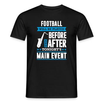 Funny Marching Band Season Saxophonist - Men's T-Shirt - black - Front - AI Model Male 178 light (178cm)