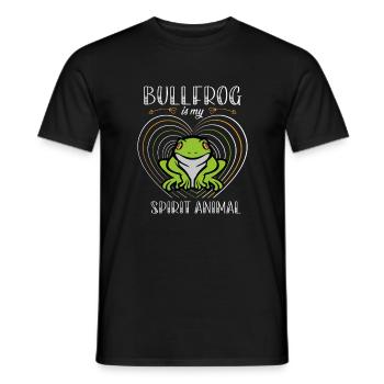 Bullfrog Is My Spirit Animal, Froschliebhaber - Männer T-Shirt - Schwarz - Vorne - AI Model Male 178 light (178cm)