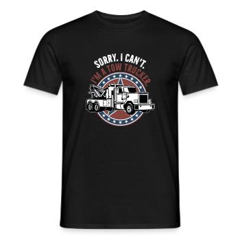 Sorry I Can't I'm A Tow Trucker, Abschleppwagen - Männer T-Shirt - Schwarz - Vorne - AI Model Male 178 light (178cm)