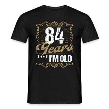 Sarcasme de 84 ans dans l’idée de l’humour vintage84 Ye - T-shirt homme - noir - Devant - AI Model Male 178 light (178cm)
