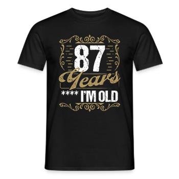 87 Year Old Sarcasm Im Old Vintage Humor Idea87 Ye - Männer T-Shirt - Schwarz - Vorne - AI Model Male 178 light (178cm)