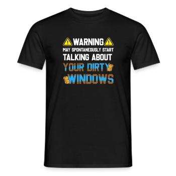 Peut commencer à parler de nettoyant pour vitres sale - T-shirt homme - noir - Devant - AI Model Male 178 light (178cm)
