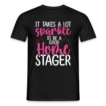 Interior Home Stager House Showing Staging - Männer T-Shirt - Schwarz - Vorne - AI Model Male 178 light (178cm)
