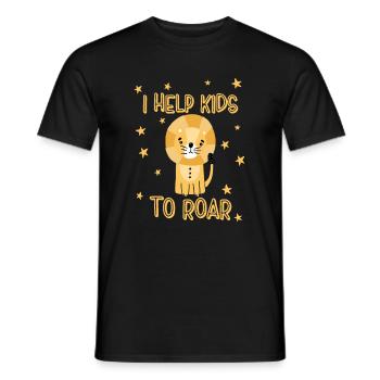 I Help Kids To ROAR - Speech therapist speech therapist - Men's T-Shirt - black - Front - AI Model Male 178 light (178cm)