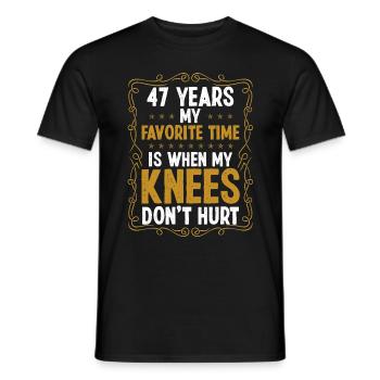 47 Idea Funny Knee Injury Surgery Year Old Humor - Männer T-Shirt - Schwarz - Vorne - AI Model Male 178 light (178cm)