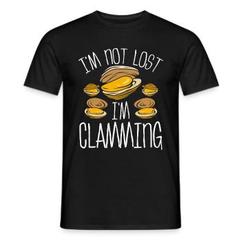 Clam Im not lost Im clamming Clam DigggerClam Im n - Men's T-Shirt - black - Front - AI Model Male 178 light (178cm)