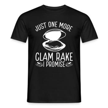 Clam Just one more clamming Rake I promise Digger - Men's T-Shirt - black - Front - AI Model Male 178 light (178cm)