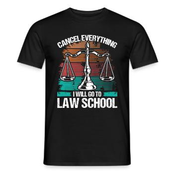 Law School Graduate Degree Attorney Law Students - Men's T-Shirt - black - Front - AI Model Male 178 light (178cm)