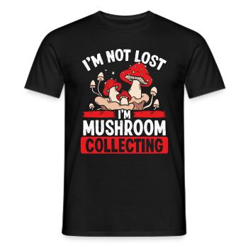 Shroom Im not lost Im Mushroom CollectingShroom Im - Männer T-Shirt - Schwarz - Vorne - AI Model Male 178 light (178cm)