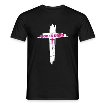Dieu est cool foi chrétienne religion prier - T-shirt homme - noir - Devant - AI Model Male 178 light (178cm)