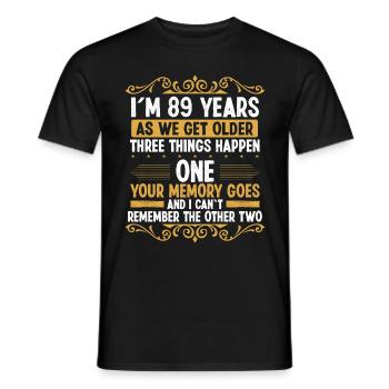 89 Idea Funny Memory sort Humour de l’année - T-shirt homme - noir - Devant - AI Model Male 178 light (178cm)