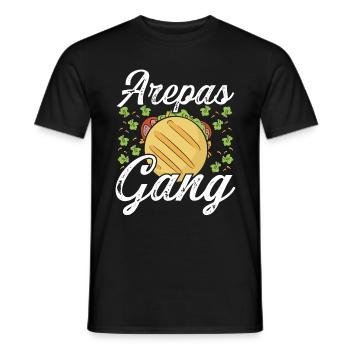 Arepas Gang Lover Hispanic Heritage Month Food - Men's T-Shirt - black - Front - AI Model Male 178 light (178cm)