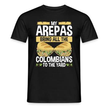 Arepas Lover Traditional Food Hisapnic Heritage - Men's T-Shirt - black - Front - AI Model Male 178 light (178cm)