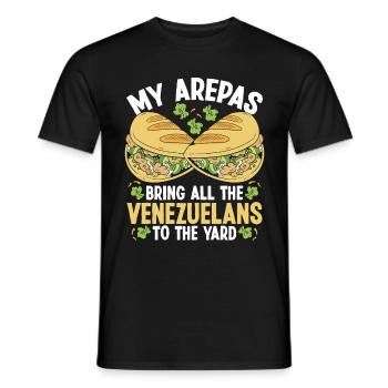 Arepas Lover Traditional Food Hisapnic Heritage - Men's T-Shirt - black - Front - AI Model Male 178 light (178cm)
