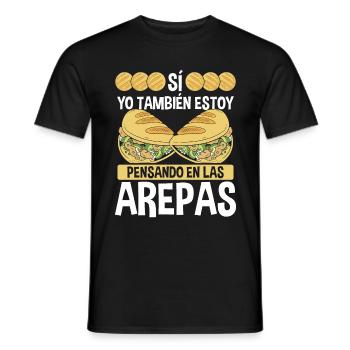 Arepa Lover Food Venezuelan Traditional Hispanic - Men's T-Shirt - black - Front - AI Model Male 178 light (178cm)