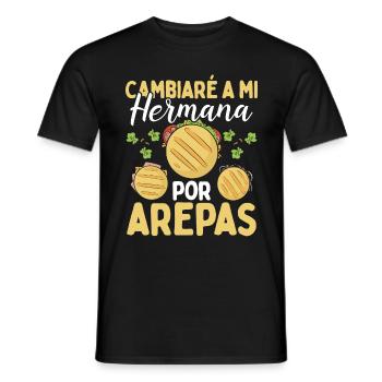 Arepas Lover Venezuelan Food Traditional Hispanic - Männer T-Shirt - Schwarz - Vorne - AI Model Male 178 light (178cm)