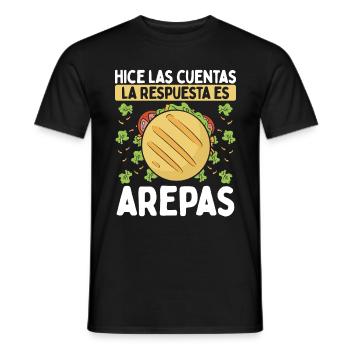 Arepa Lover Food Hispanic Traditional Venezuelan - Männer T-Shirt - Schwarz - Vorne - AI Model Male 178 light (178cm)