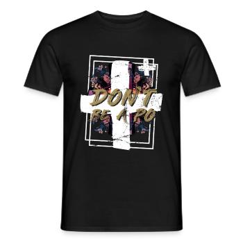 Be human Respekt Abstrakt Vaporwave Trance - Männer T-Shirt - Schwarz - Vorne - AI Model Male 178 light (178cm)