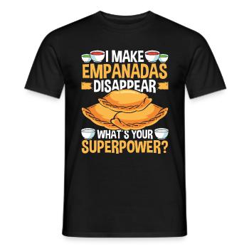 Empanada Maker I make Empanadas Disappear Food - Men's T-Shirt - black - Front - AI Model Male 178 light (178cm)
