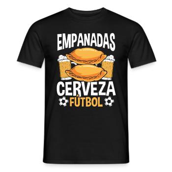 Empanadas Cerveza Fútbol Food Making Lover - Männer T-Shirt - Schwarz - Vorne - AI Model Male 178 light (178cm)